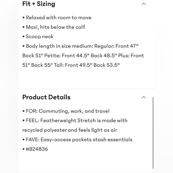 NWT Athleta Presido Traveler Maxi Dress. Black. Small - Picture 7 of 8